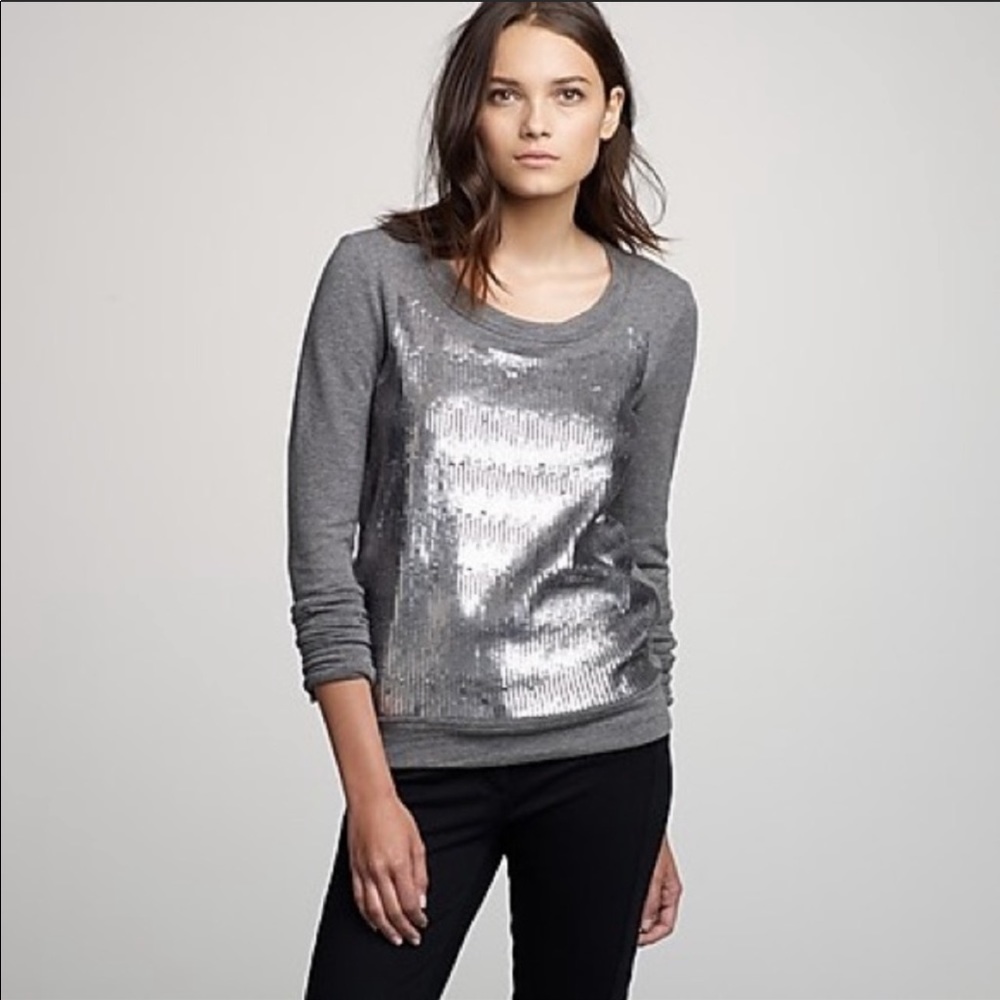 Jcrew Sequin Raglan Pullover